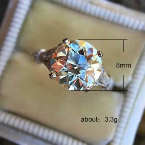New 925 Silver Filled Ring Cubic Zircon